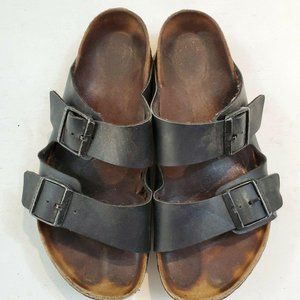 Birkenstock Arizona Sandals Black Two Straps